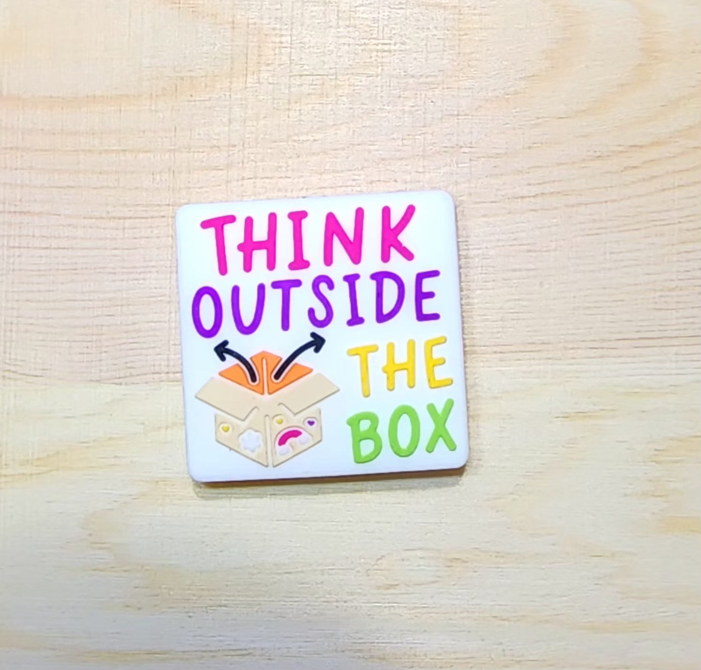 Think outside the box - silicone focal bead - A41
