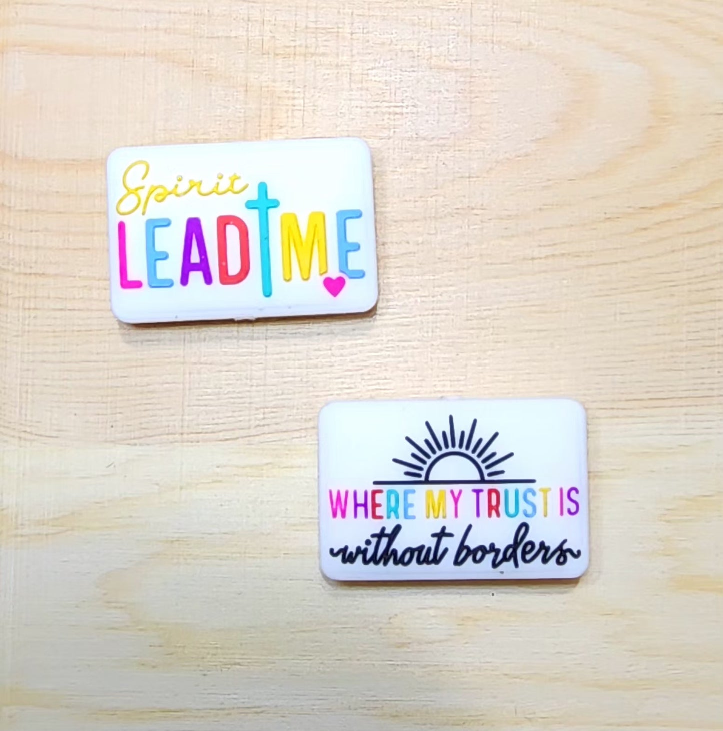 Spirit lead me where my trust is without borders - silicone focal bead - double-sided focal bead - A16