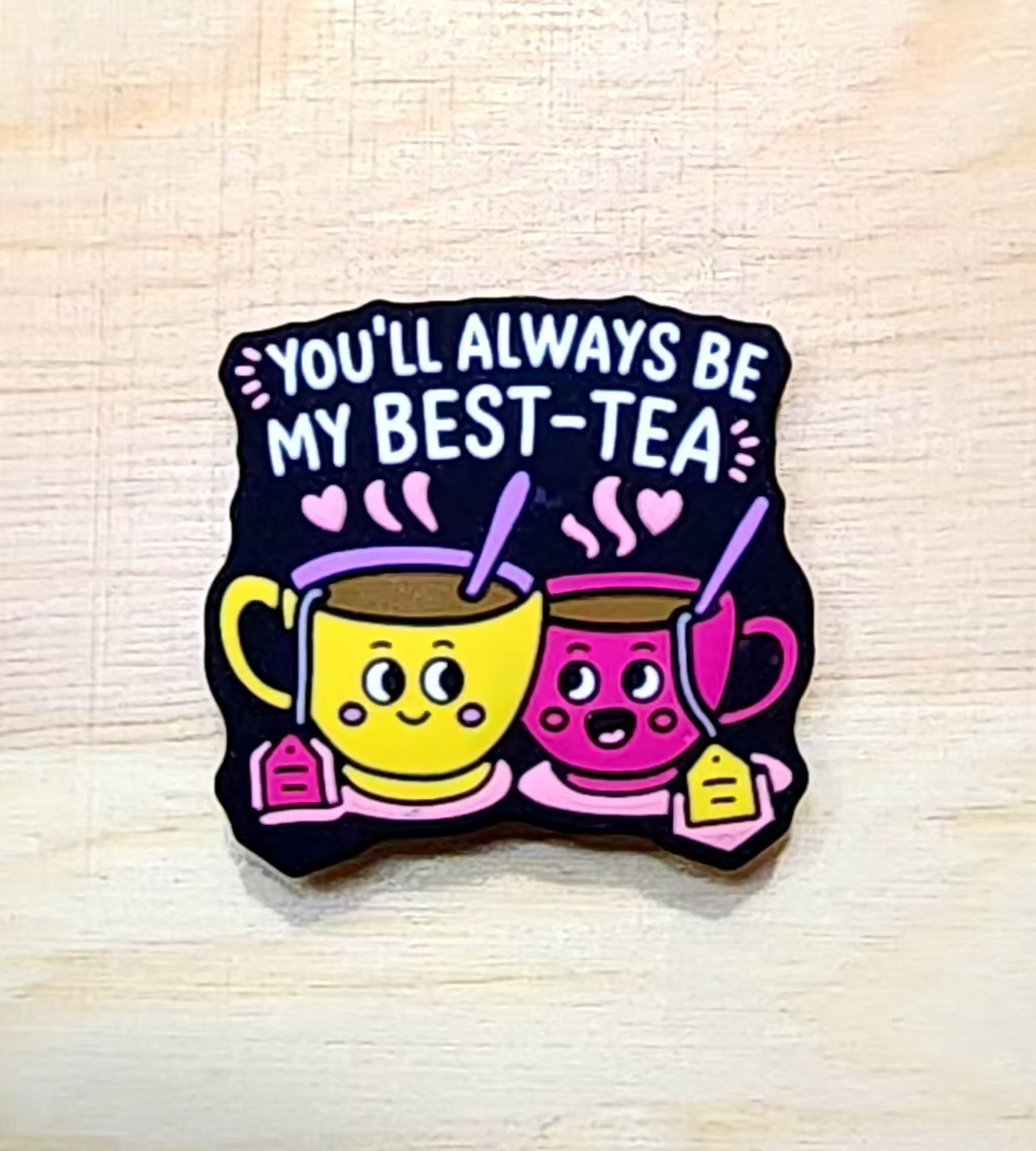You'll Always Be My Best-Tea Silicone Focal Bead | Tea Cup Friendship Focal