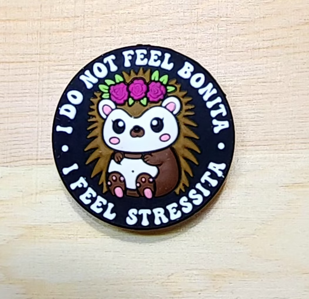 Not Feeling Bonita, Feeling Stressita Porcupine Silicone Focal Bead