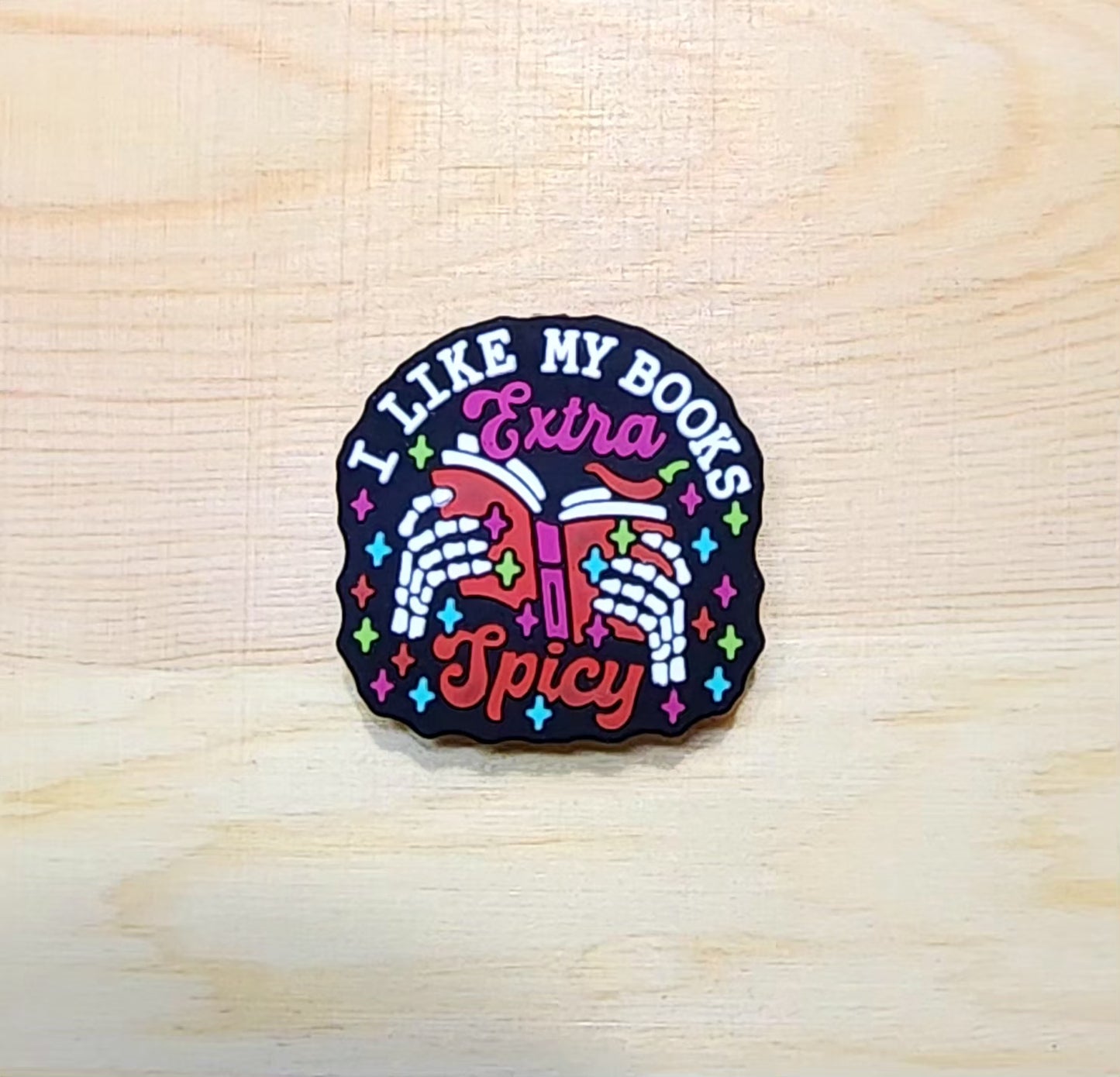 I like my books extra spicy - silicone focal bead - A84