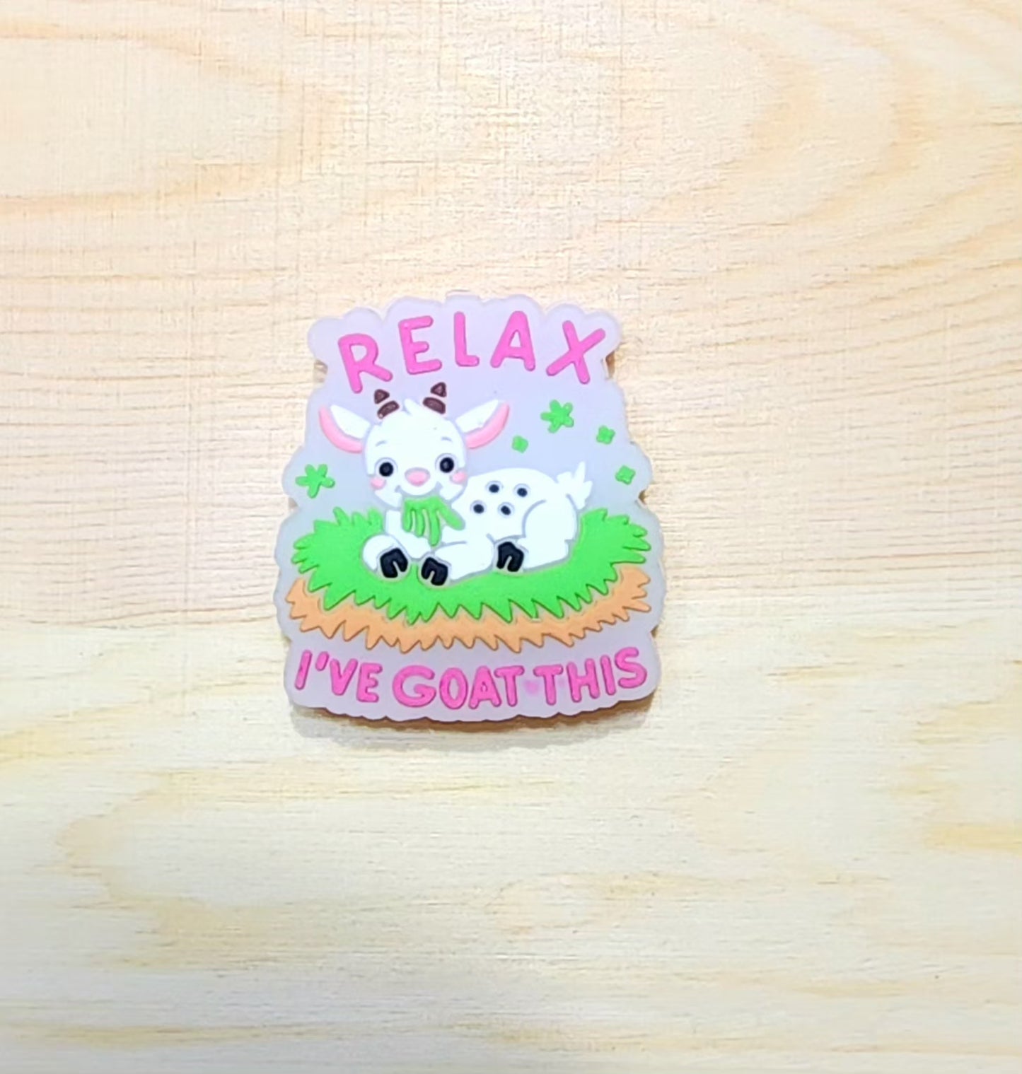 Relax I goat this - Lamb silicone focal bead - A59