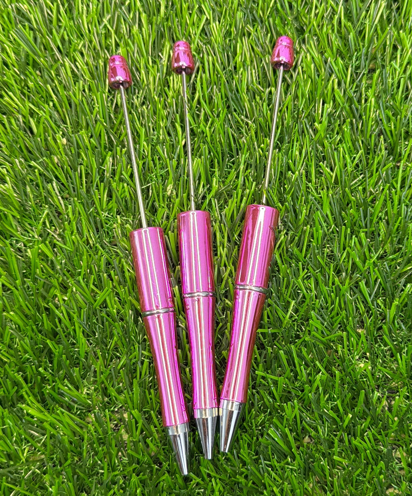Pink Beadable Pen Blank – Black Ink
