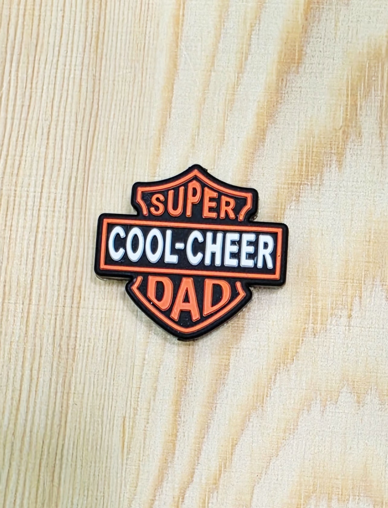 Super dad silicone focal bead - cool cheer dad silicone focal bead - A143A