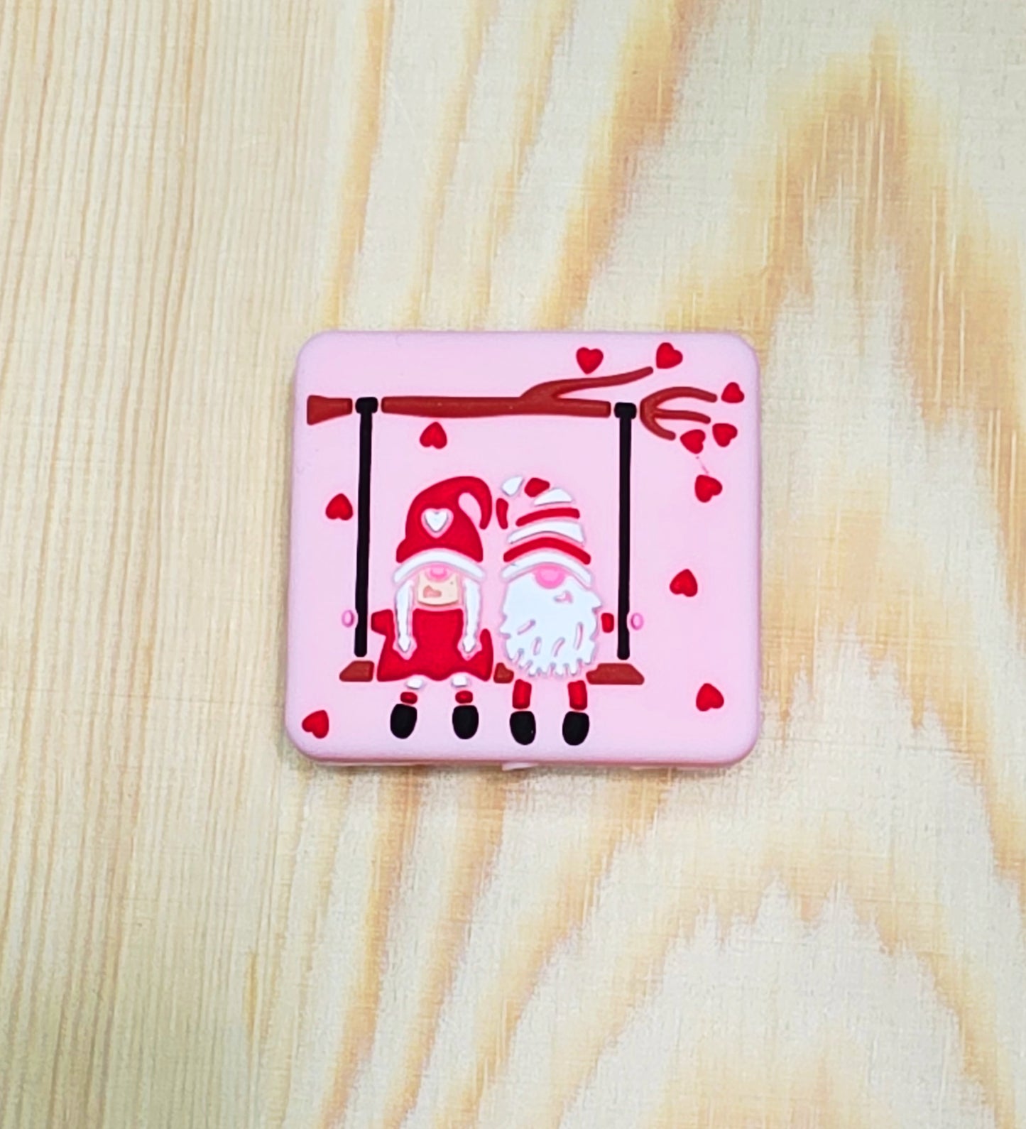 Love gnomes silicone focal bead - A159