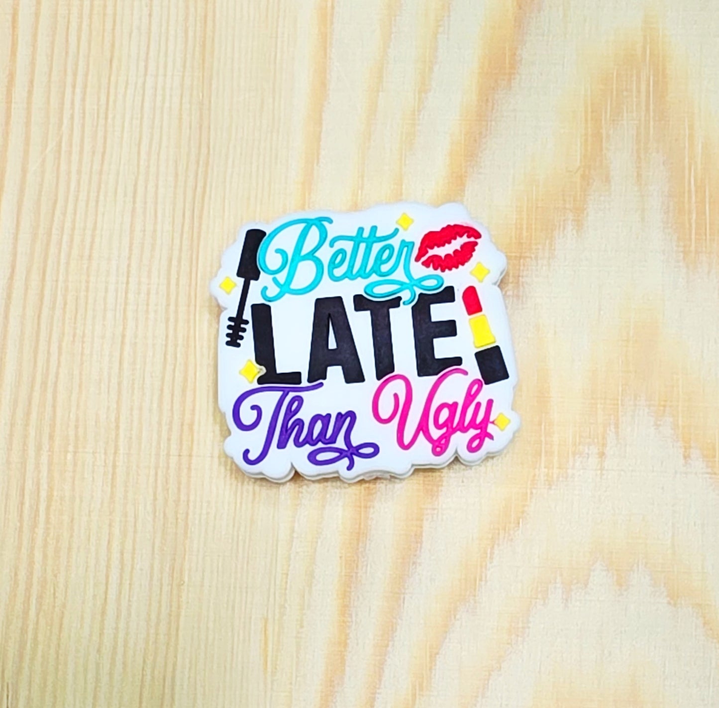 Better late than ugly - silicone focal bead - A127