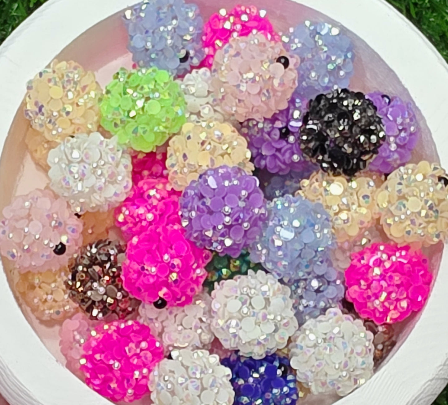 Mix sugar acrylic beads, 5pcs randomly mixed