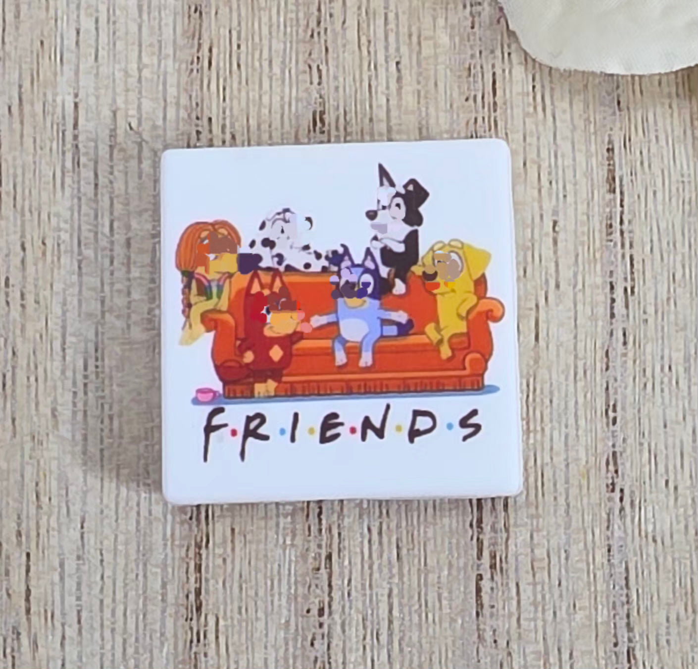 Friends Inspired Cartoon Dog Silicone Focal Bead