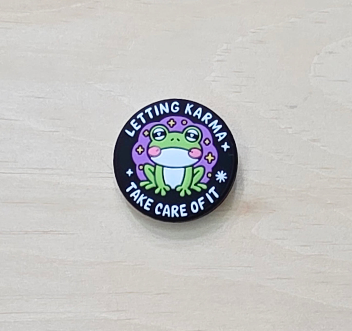 Letting karma take care of it, silicone focal bead - A470