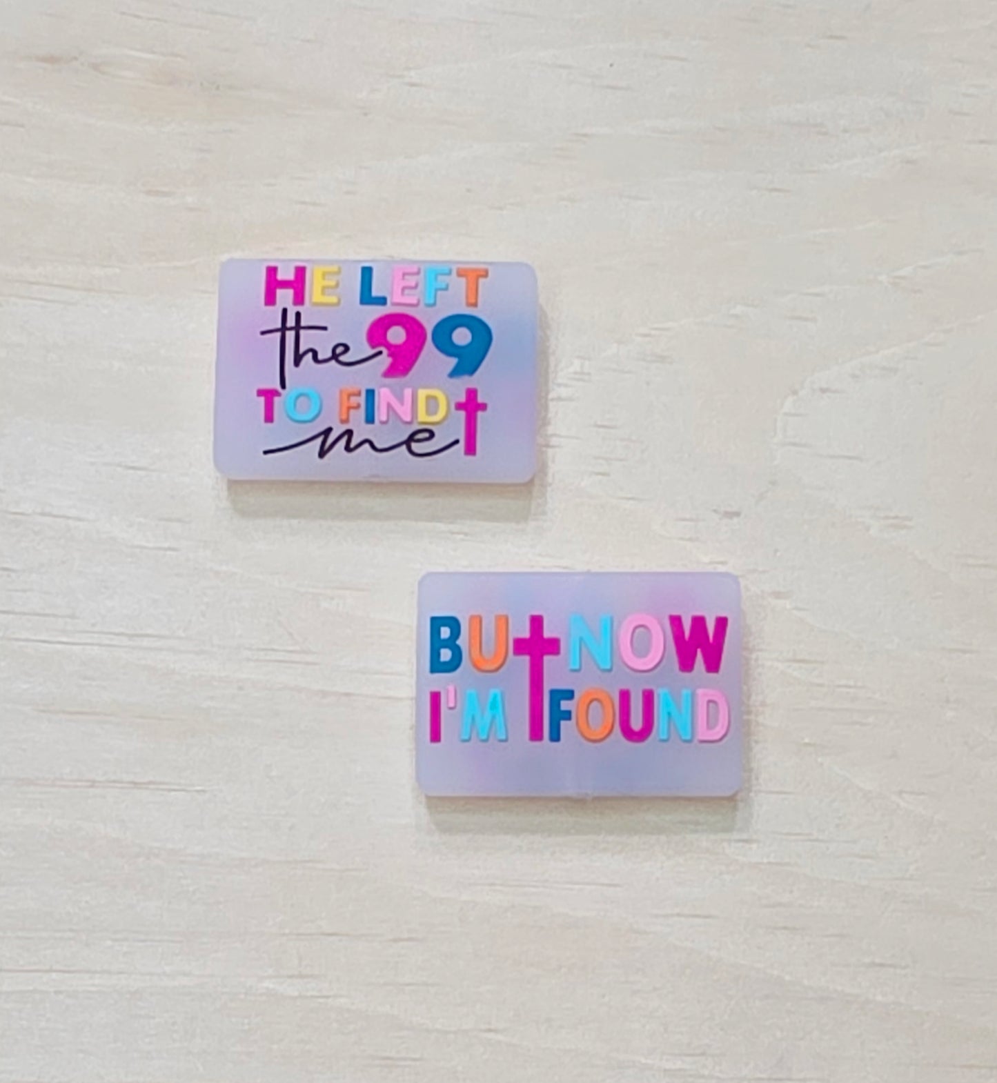 He left the 99 to find me but now I'm found double-sided silicone focal bead - A579