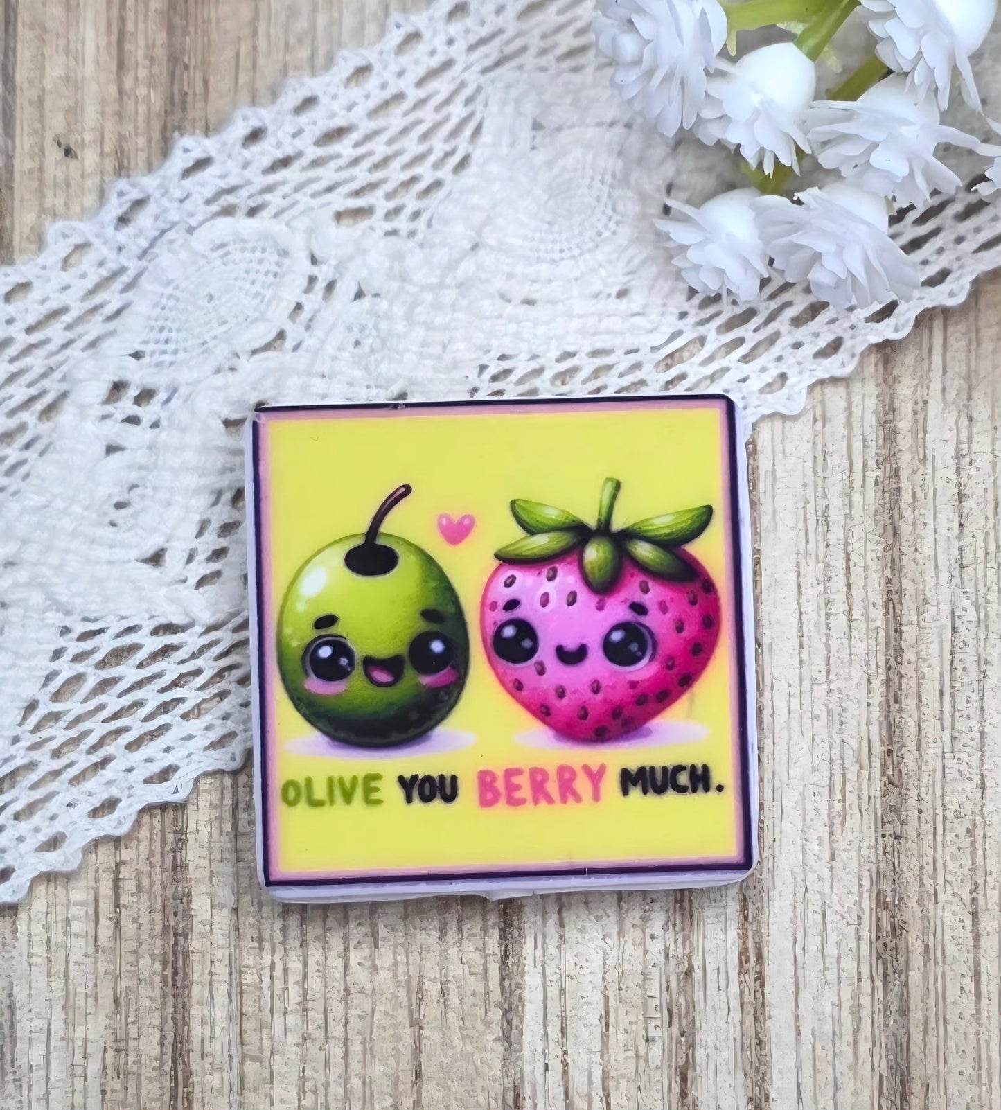 Cute Love Pun Silicone Focal Beads
