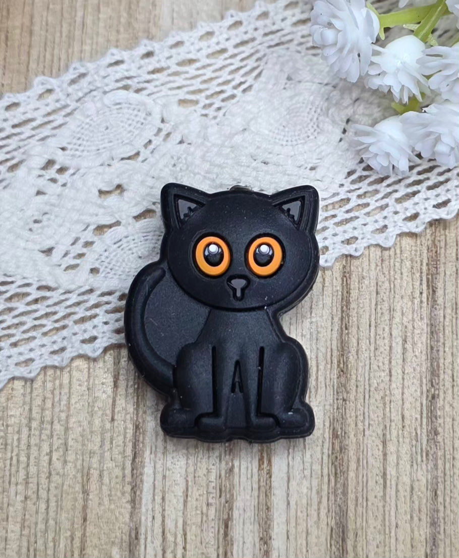 Black Cat Silicone Focal Bead