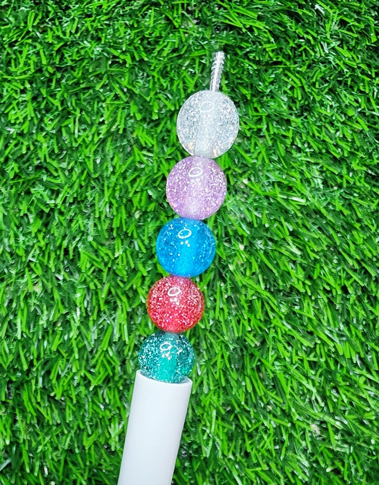 12mm acrylic beads, glitter beads, Randomly mixed, 8pcs pack