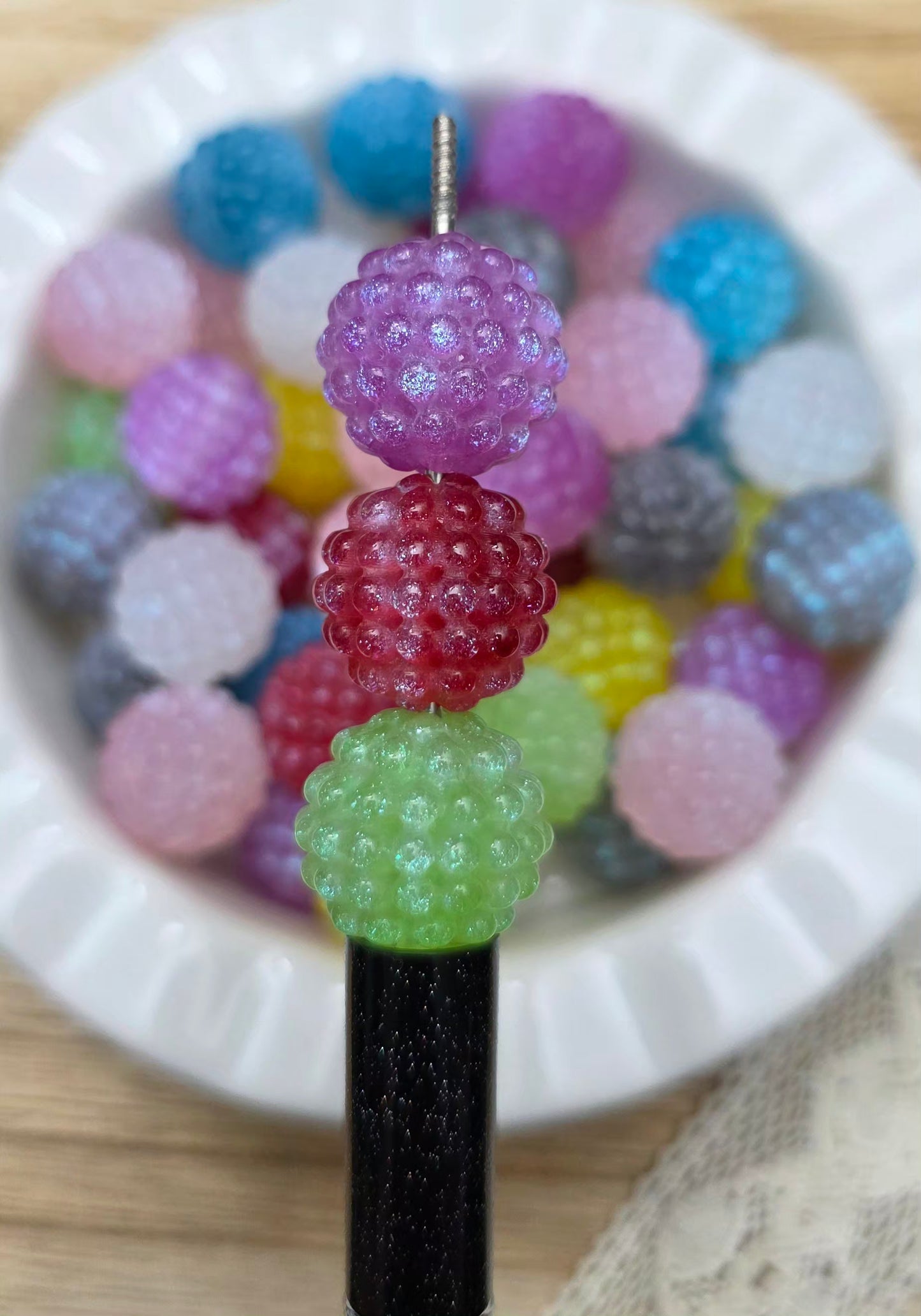 20mm Candy Bubble Jelly Acrylic Beads – 4 Piece Pack
