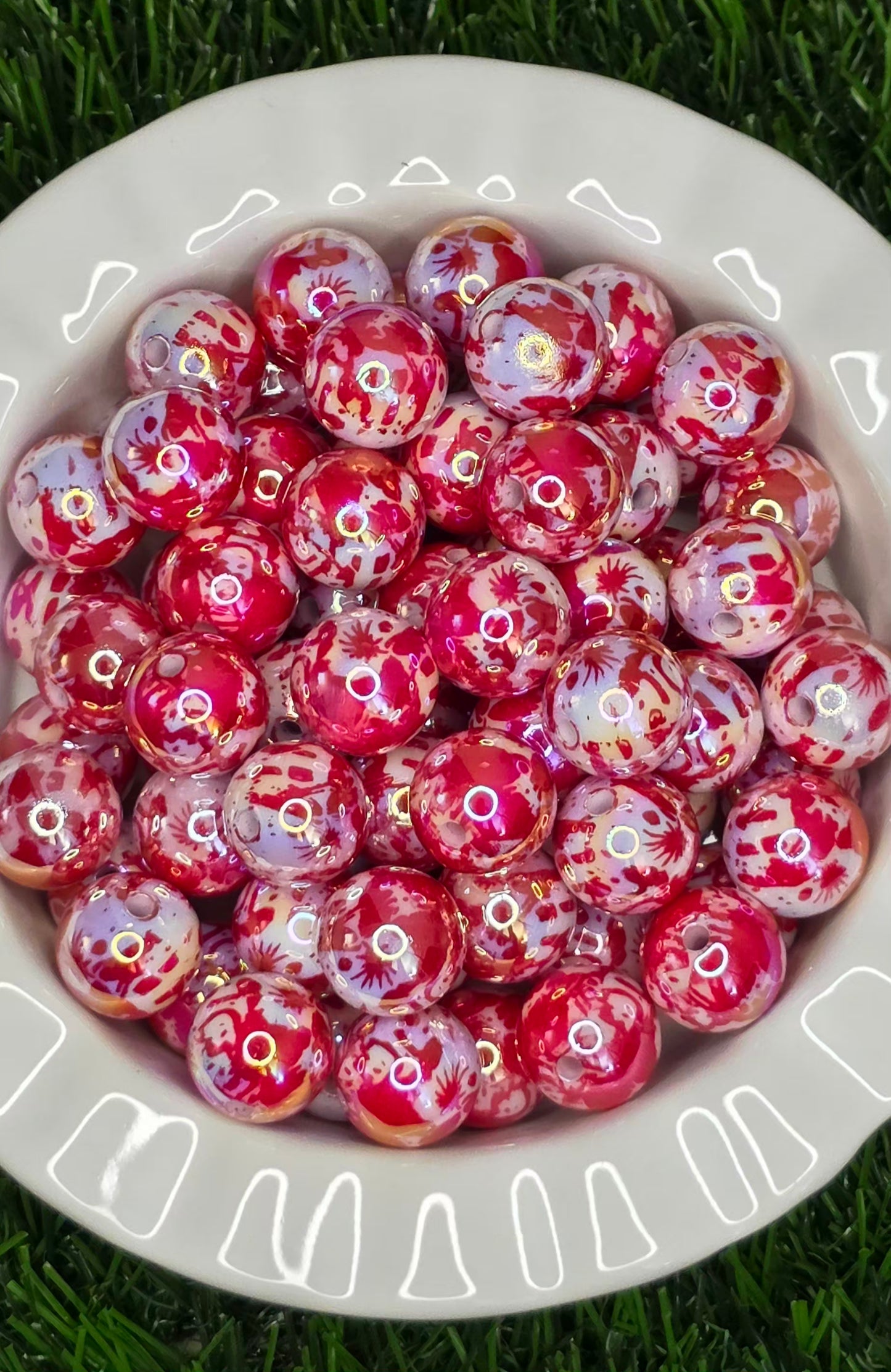 Bloody Shattered Acrylic Beads – 5 Pack