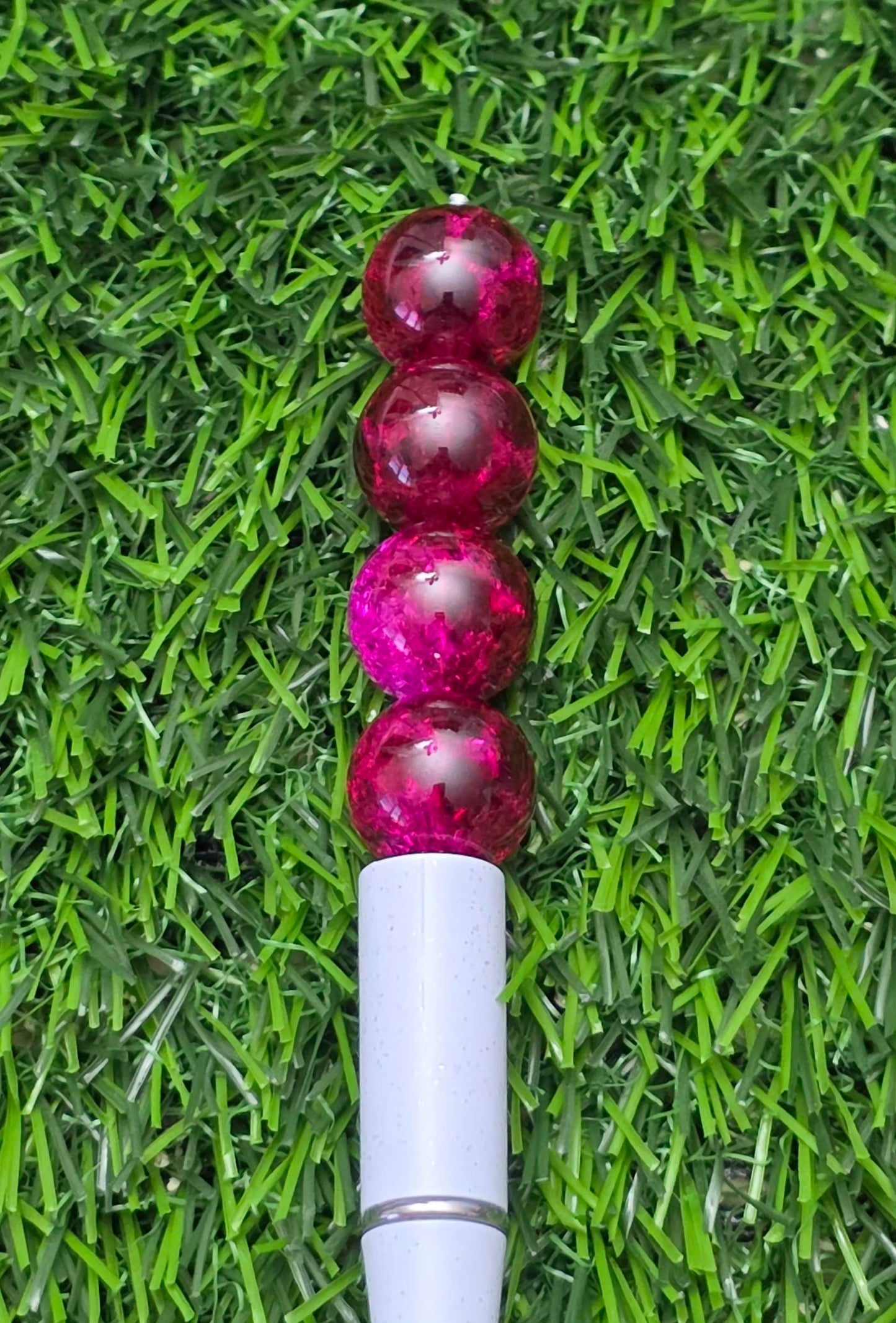 16MM Hot Pink Crackle Acrylic Beads ā 5 Piece Pack