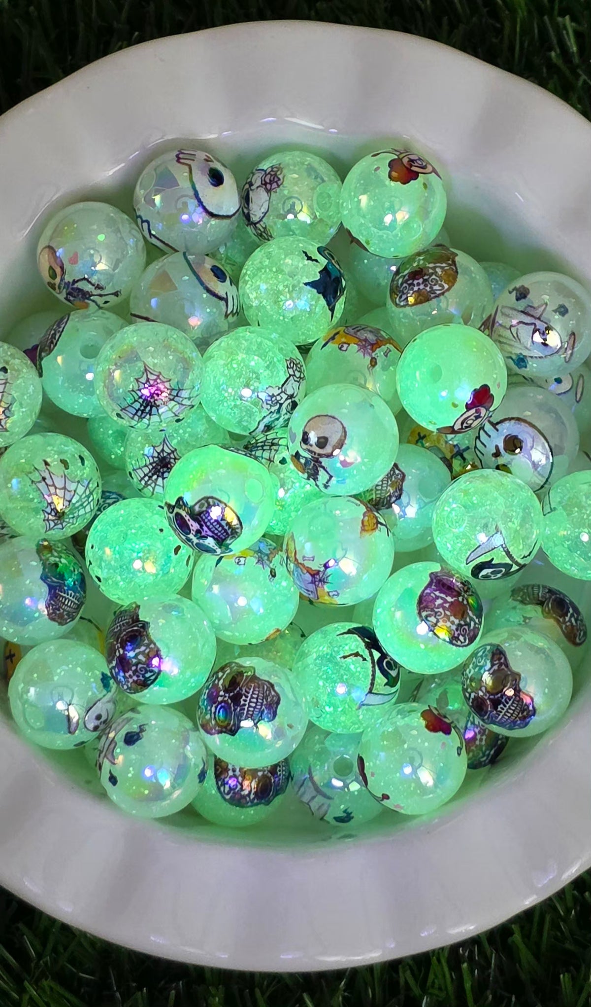 Mixed Halloween Characters Acrylic Beads – 5 Pack