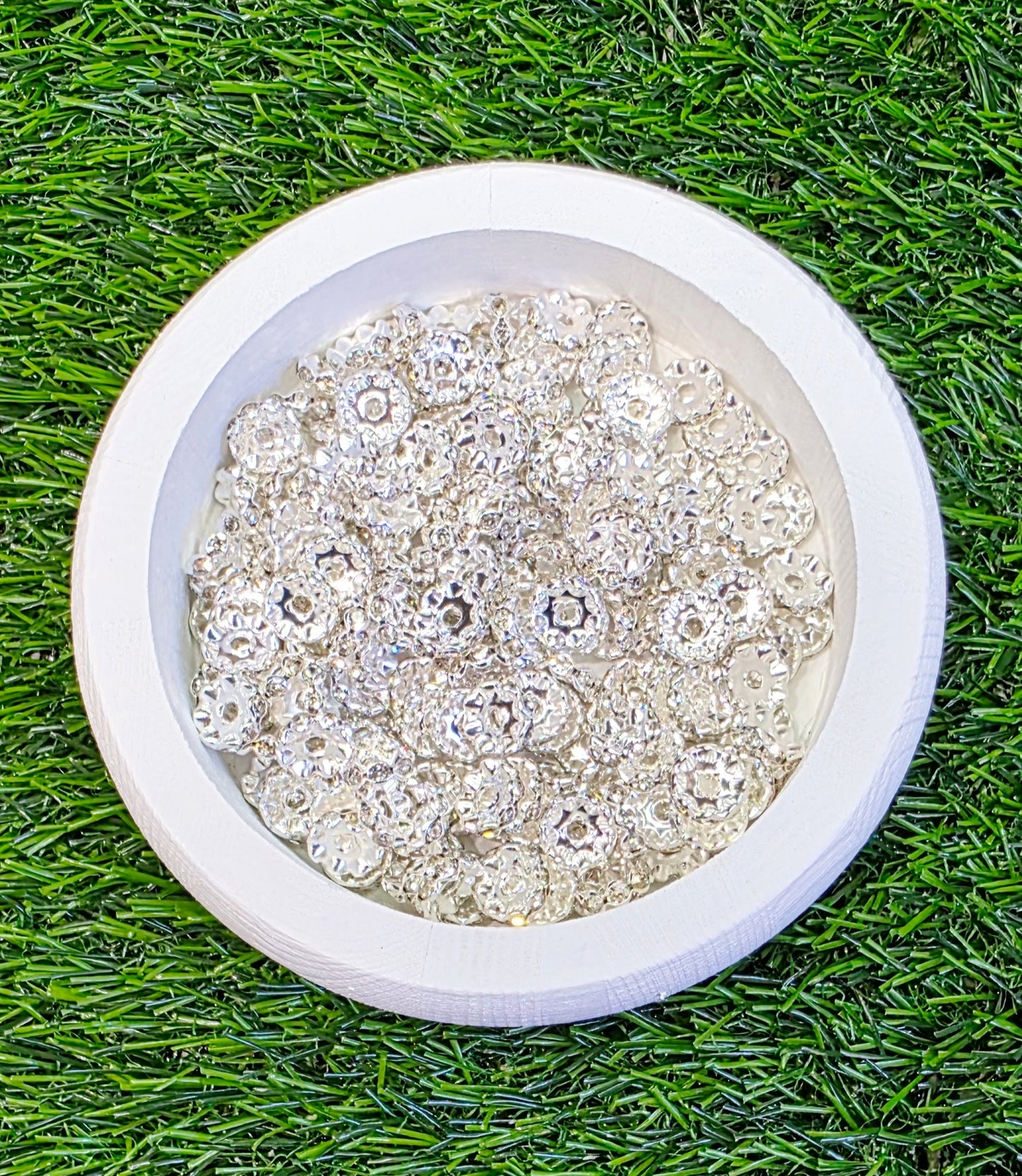 12mm clear rhinestone spacers