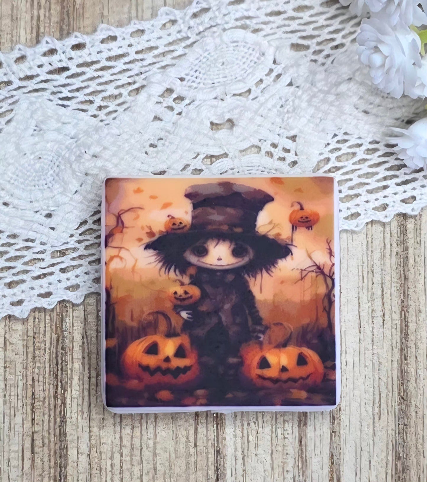 Exclusive Spooky Pumpkin Doll Silicone Focal Bead