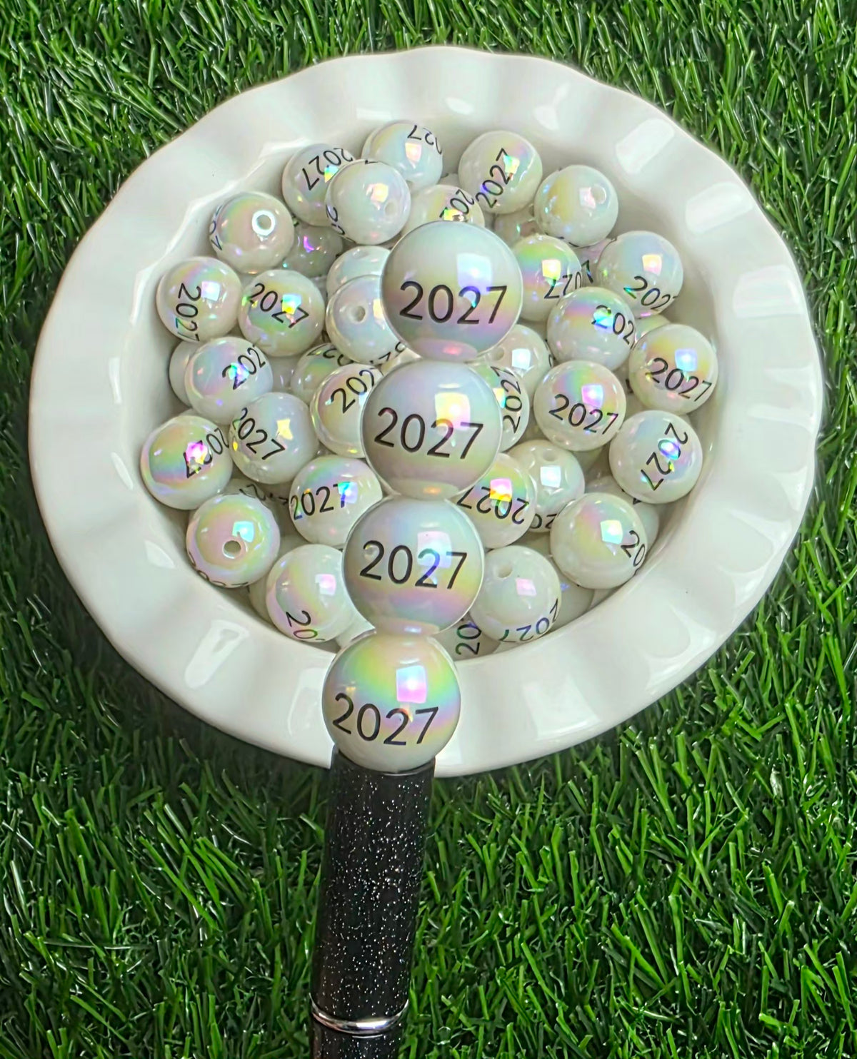 2027 Exclusive Pearl Iridescent Acrylic Beads – 6 Pack