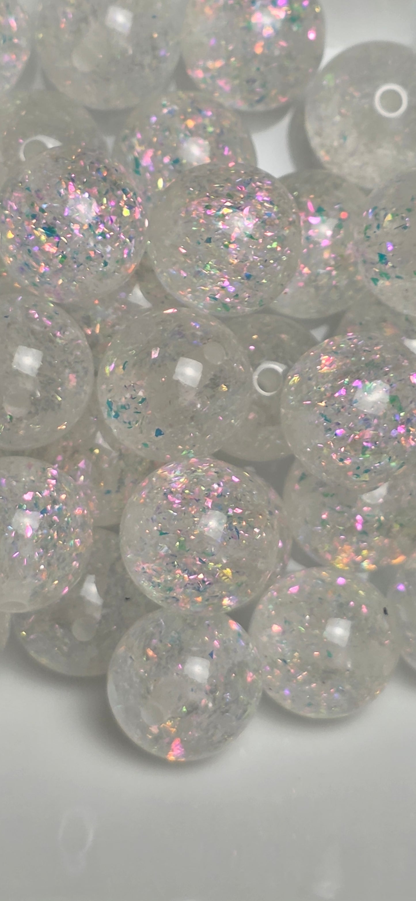 Winter Frost Acrylic Beads – 16mm – 10 Pack