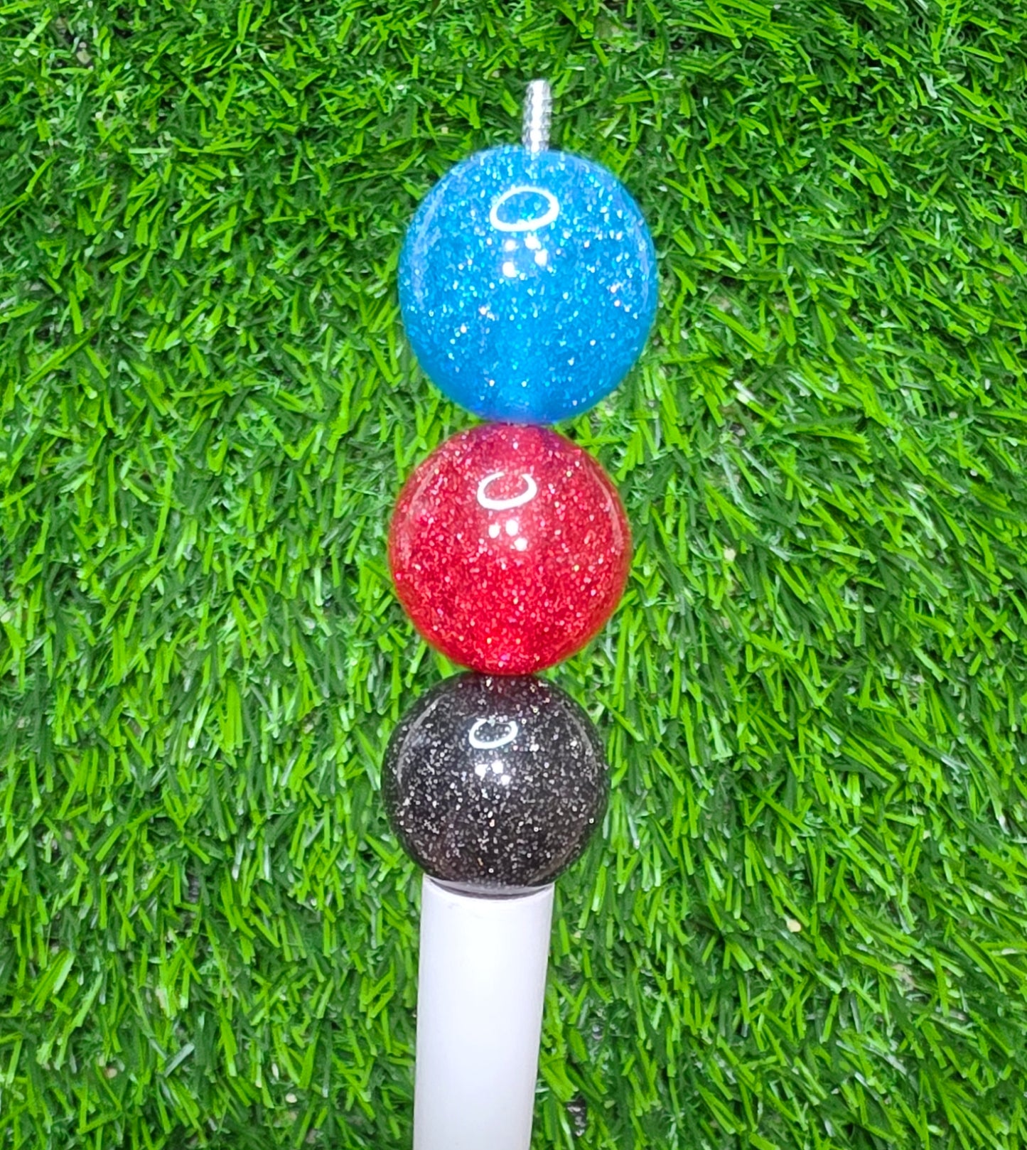 Xtrem Glitter acrylic beads, 20mm Glitter beads, 5pcs randomly mixed