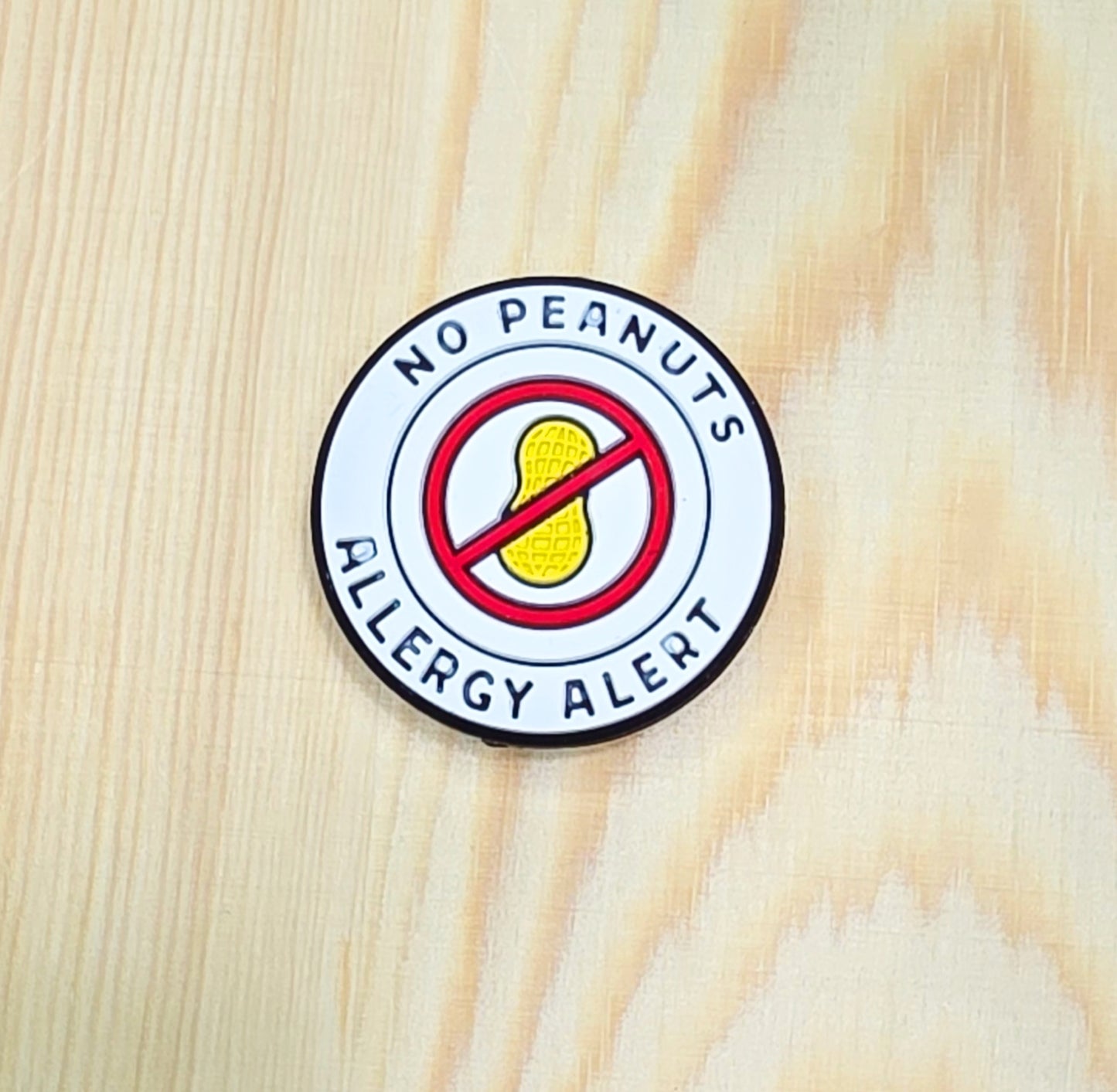 Allergy Alert No peanuts silicone focal bead - A42