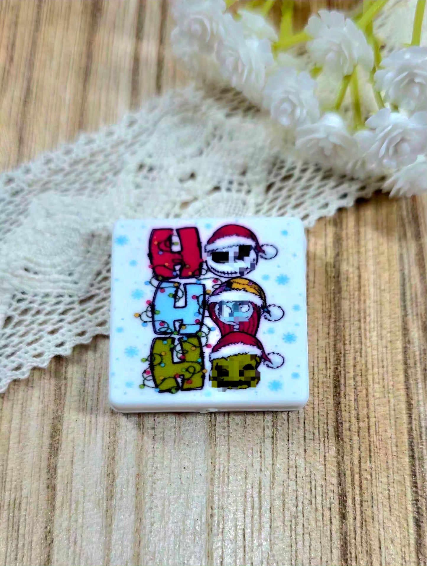 Spooky Holiday Silicone Focal Bead ā Halloween Christmas Inspired Design