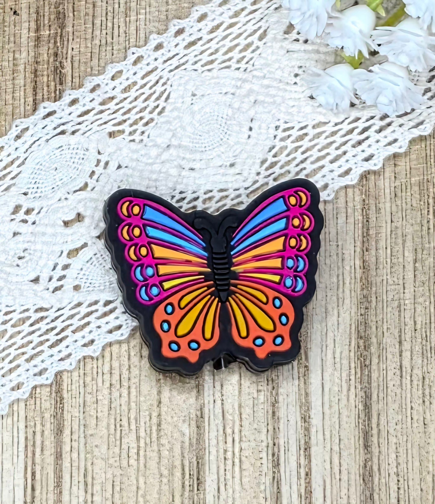 Colorful Butterfly Silicone Focal Bead | Butterfly DIY Craft Supply