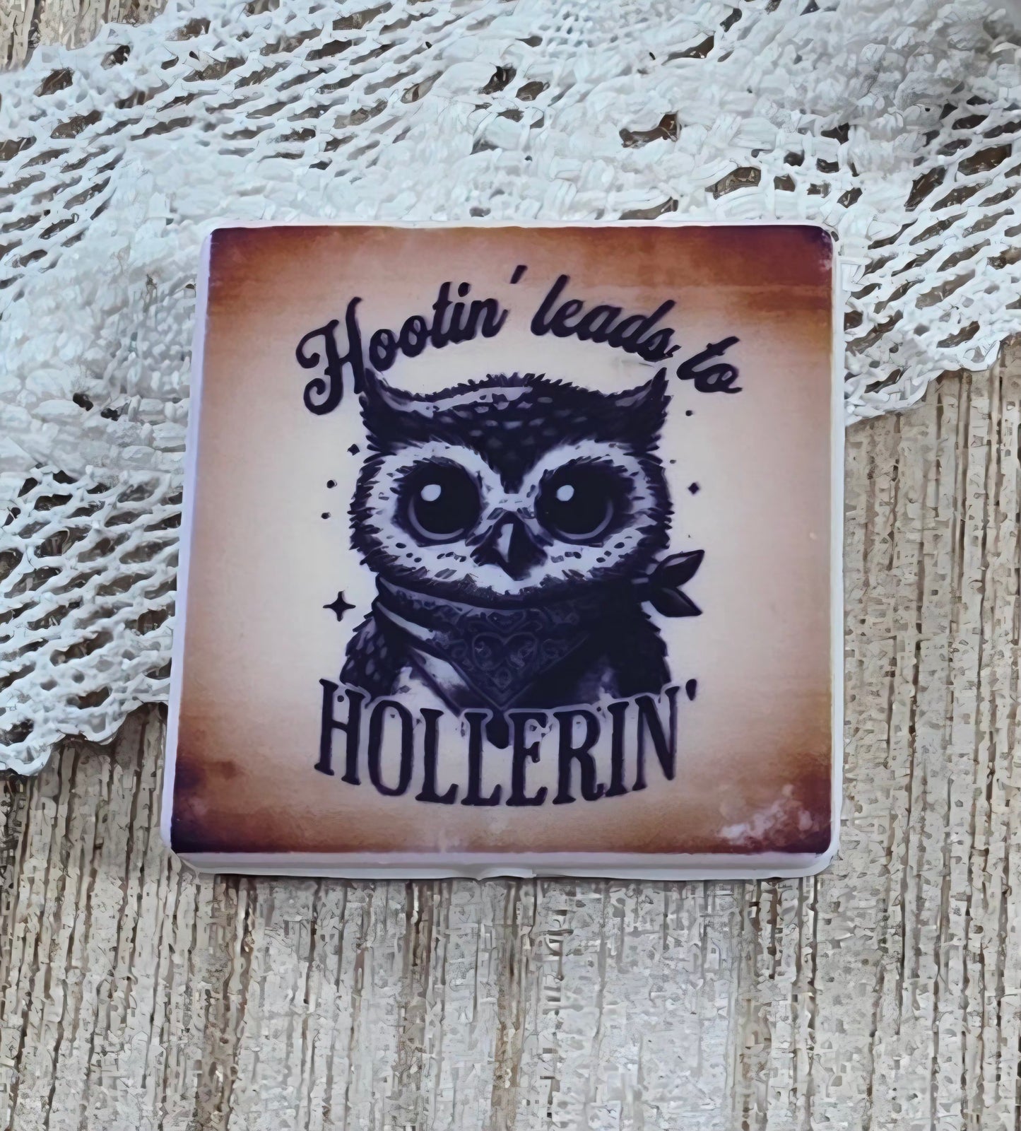 Hootin Leads to Hollerin Funny Owl Silicone Focal Bead