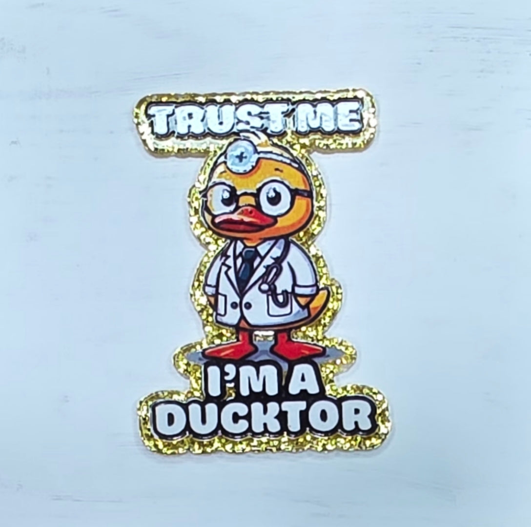 Trust me I'm a ducktor acrylic flatback, ducky doctor acrylic flatback FB12