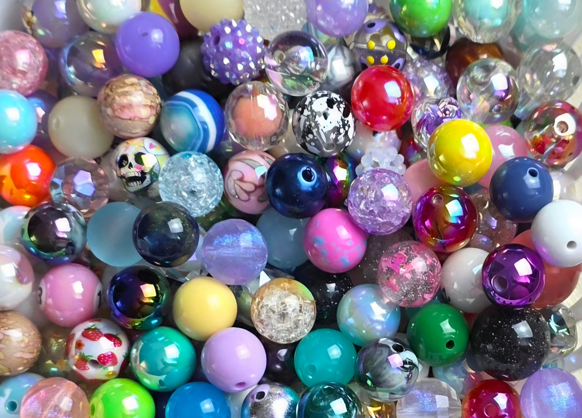 250-Piece Mixed Acrylic Bead Lot – Clearance