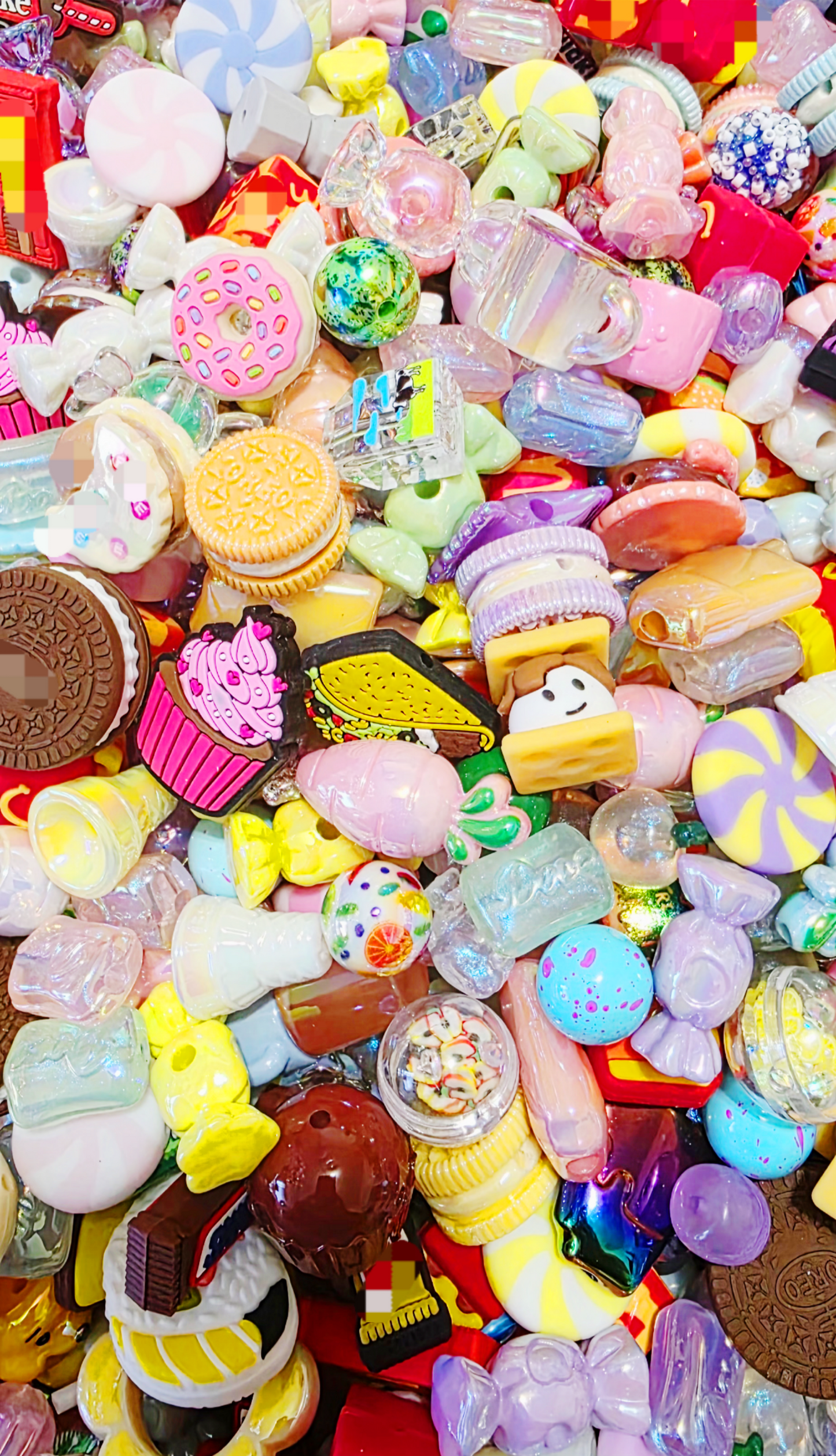 Foodie Mix Charms & beads-Candy & Dessert Cabochons & beads for Crafts-Ultimate Foodie Charm & bead Assortment for DIY Crafts