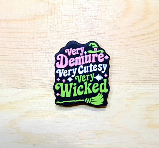 Very demure Very cutesy Very wicked - silicone focal bead - A225