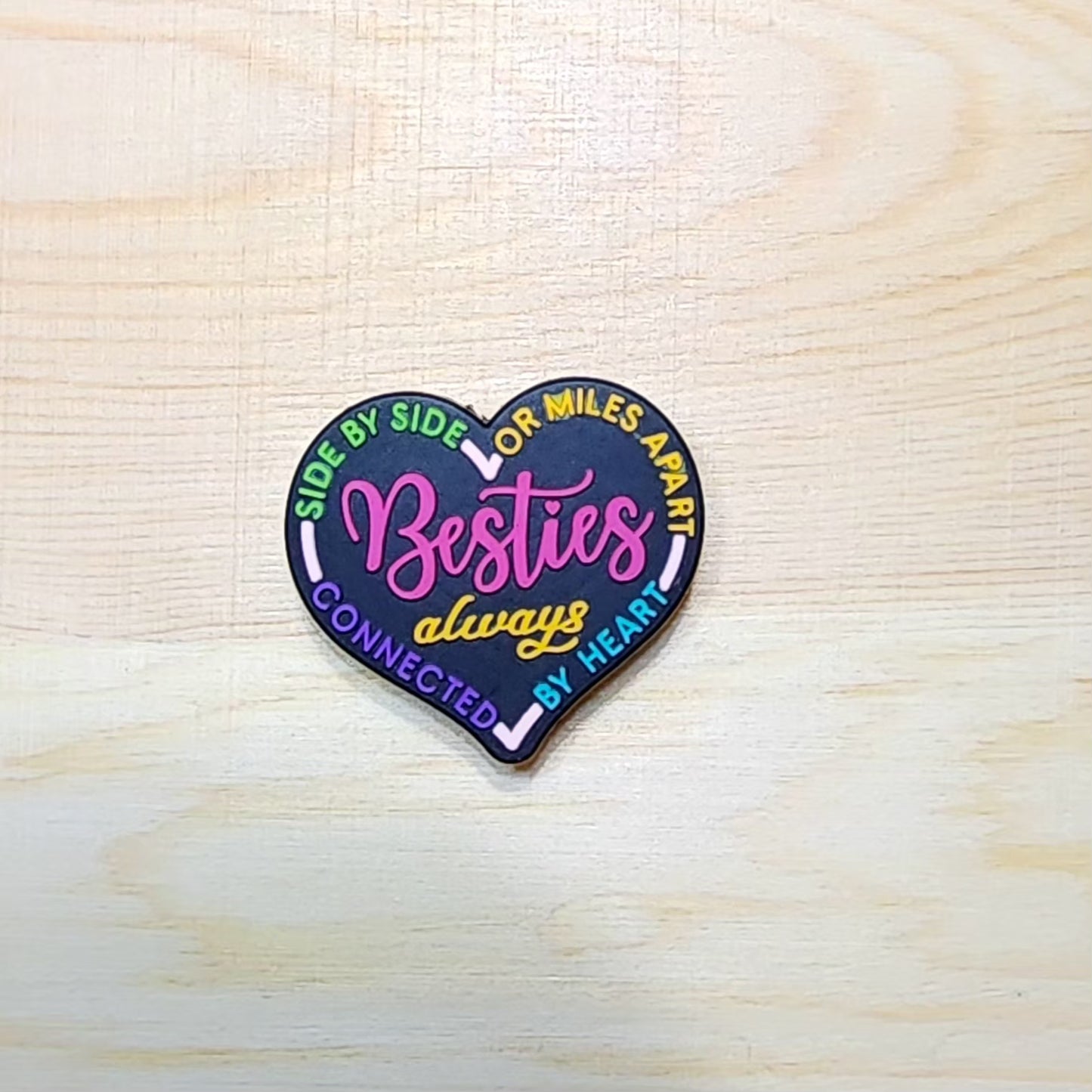 Besties always - silicone focal bead - A66