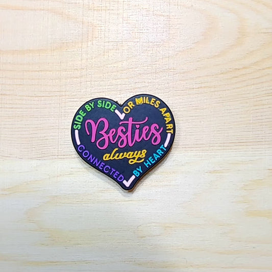 Besties always - silicone focal bead - A66