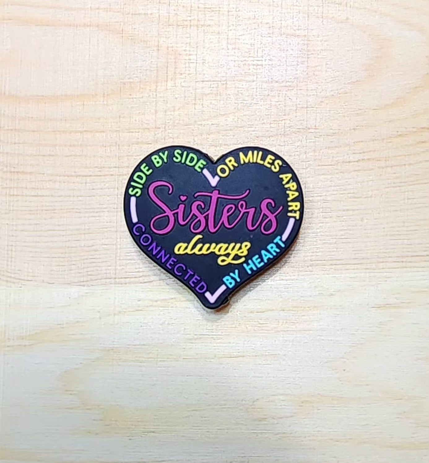 Sisters Always - silicone focal bead - A65