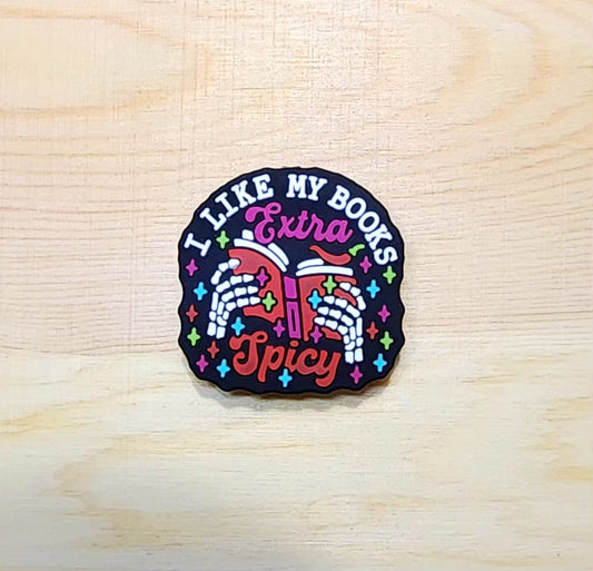 I like my books extra spicy - silicone focal bead - A84