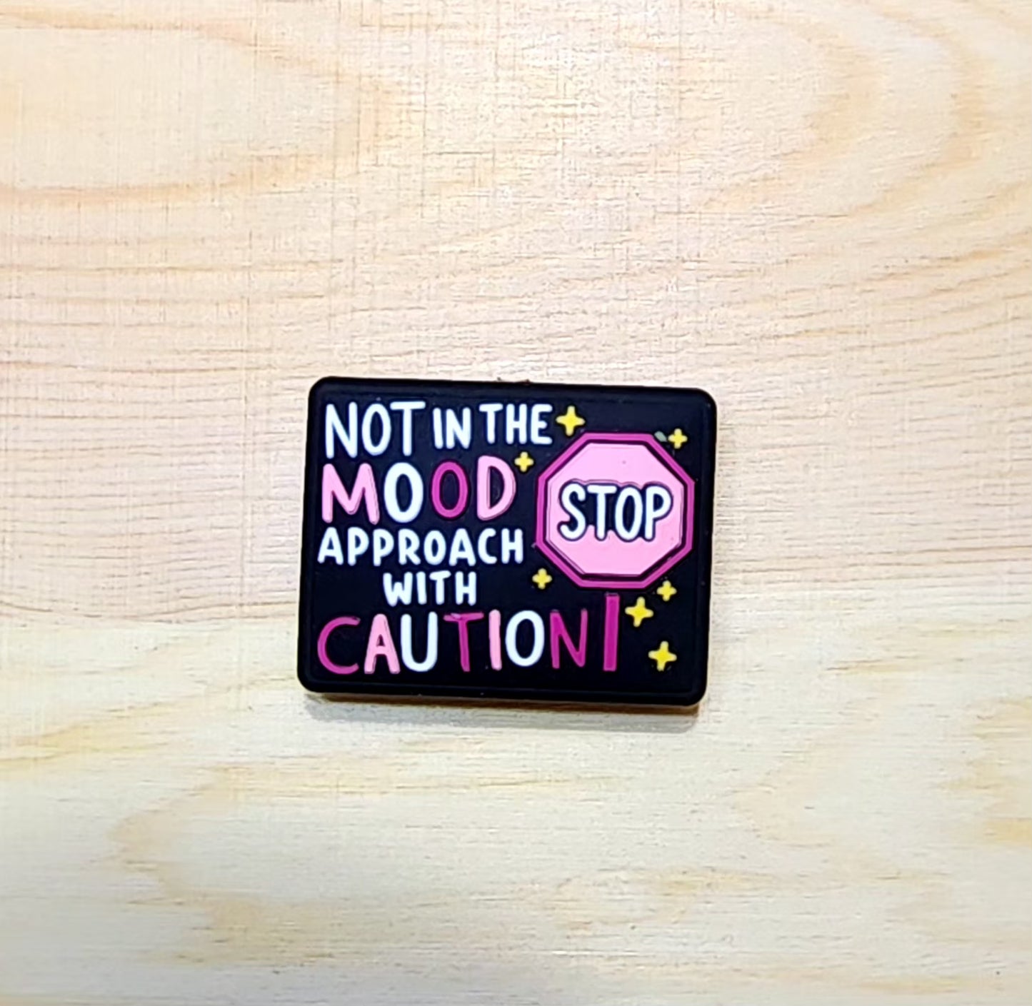 Stop not in the mood approach with caution - silicone focal bead - A86
