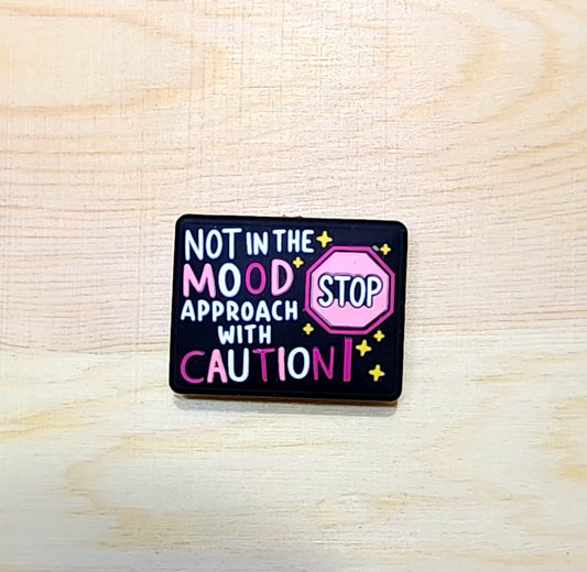 Stop not in the mood approach with caution - silicone focal bead - A86
