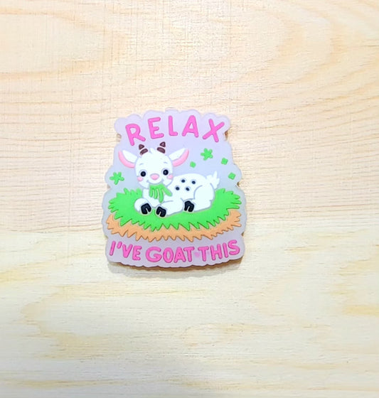 Relax I goat this - Lamb silicone focal bead - A59