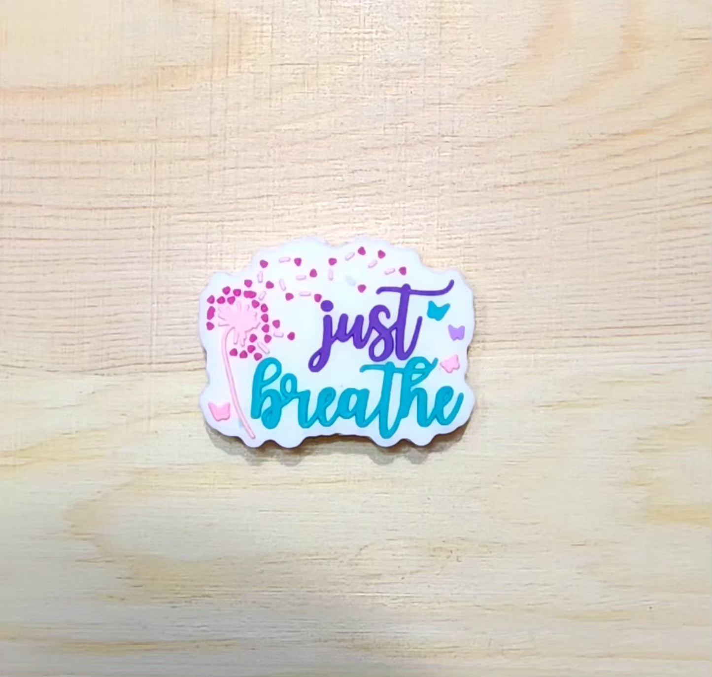 Just breathe - silicone focal bead - A114