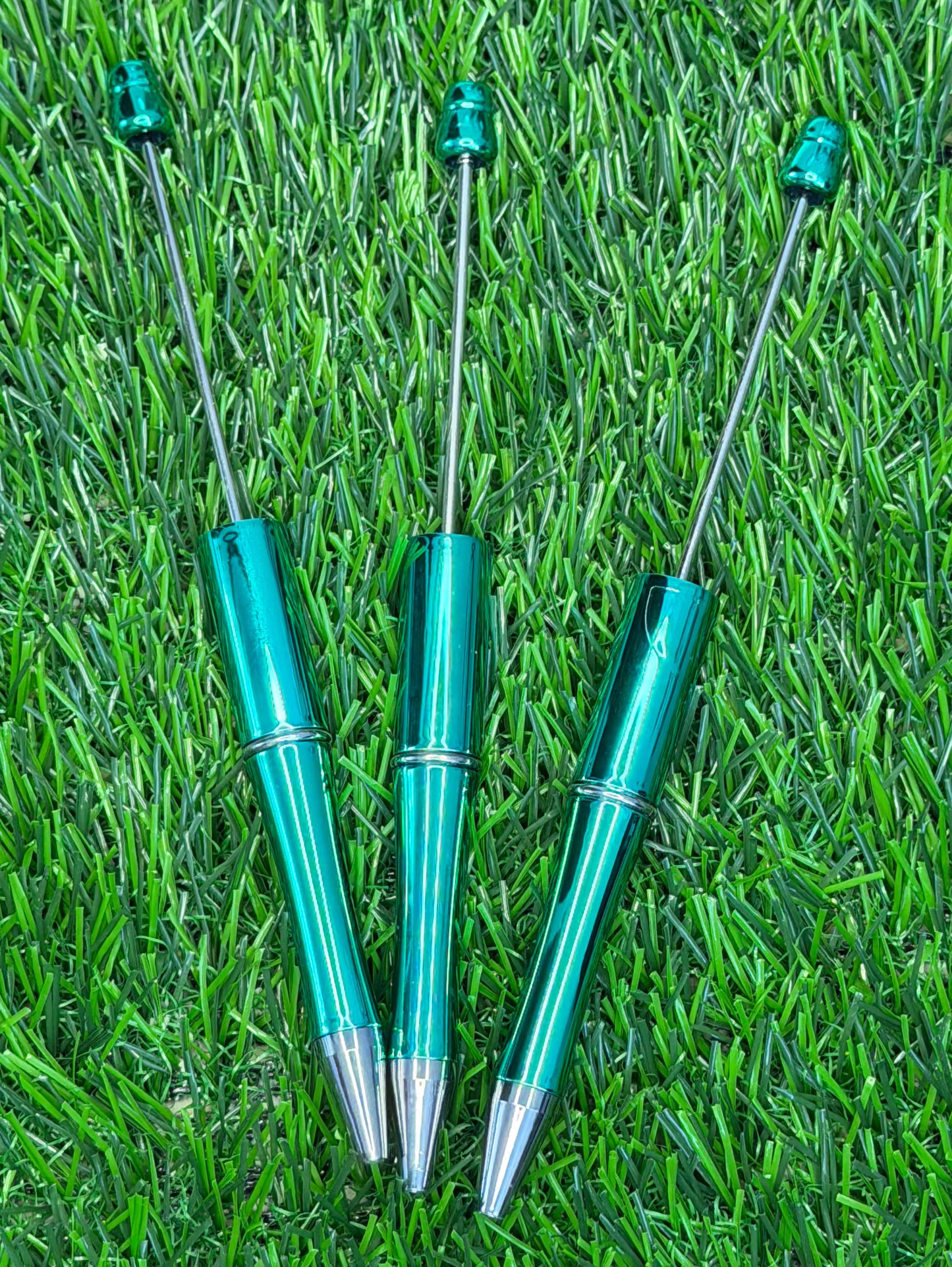 Green Beadable Pen Blank – Black Ink
