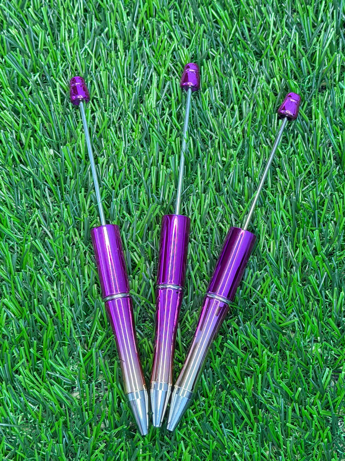 Purple Beadable Pen Blank – Black Ink