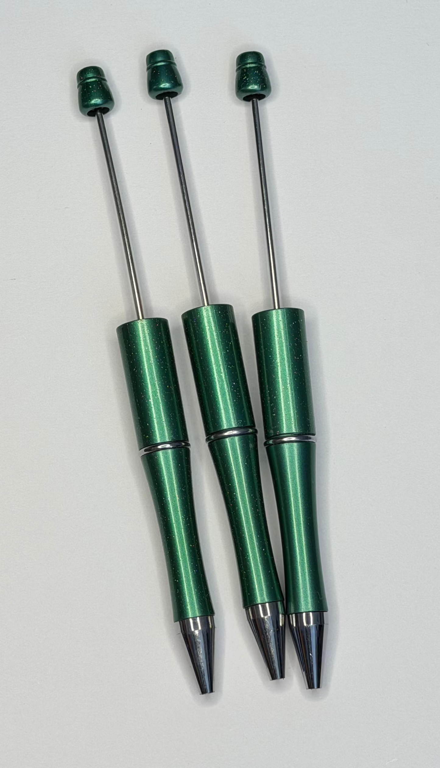 Green Beadable Pen Blank – Black Ink
