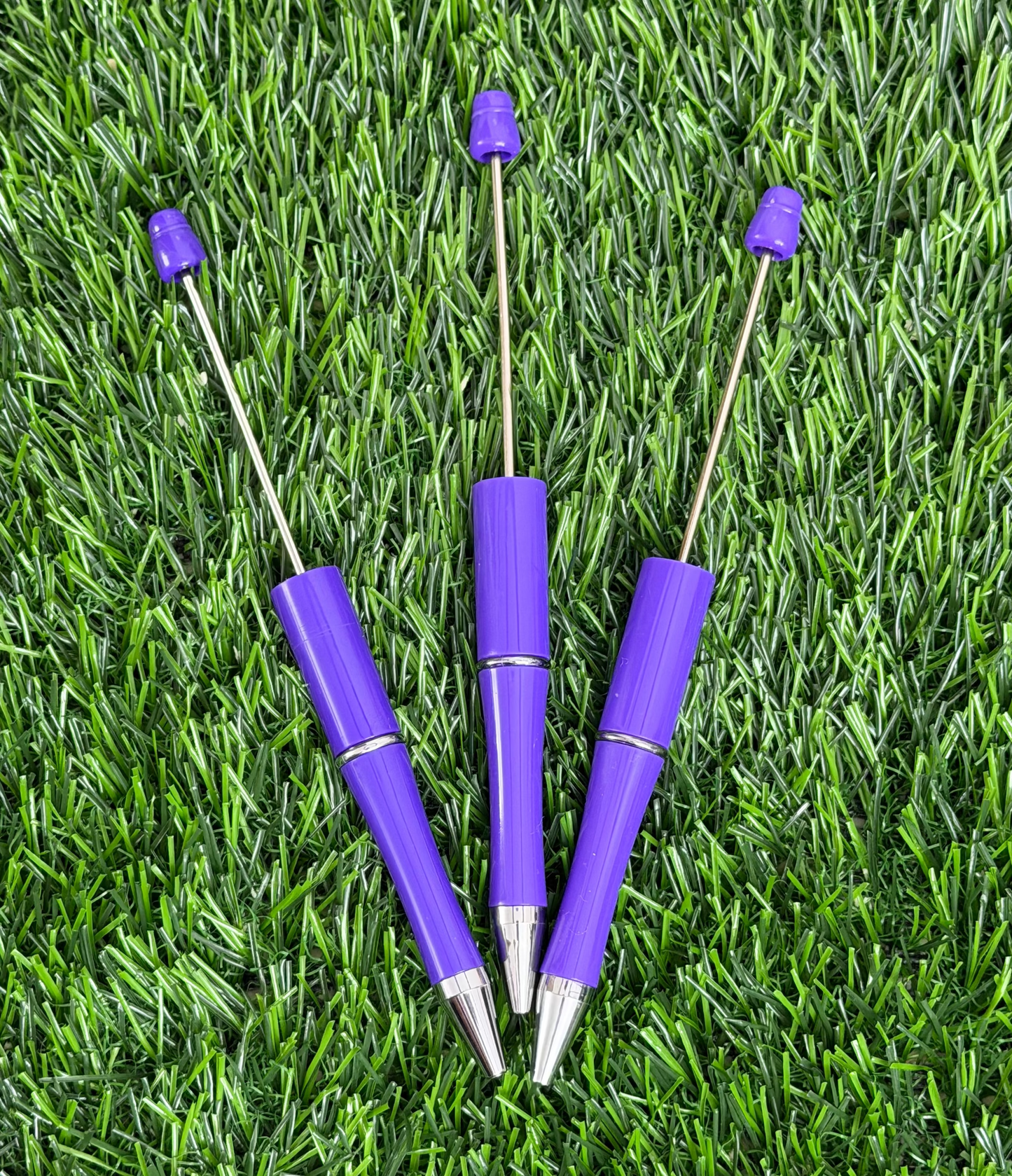 Purple Beadable Pen Blank – Black Ink
