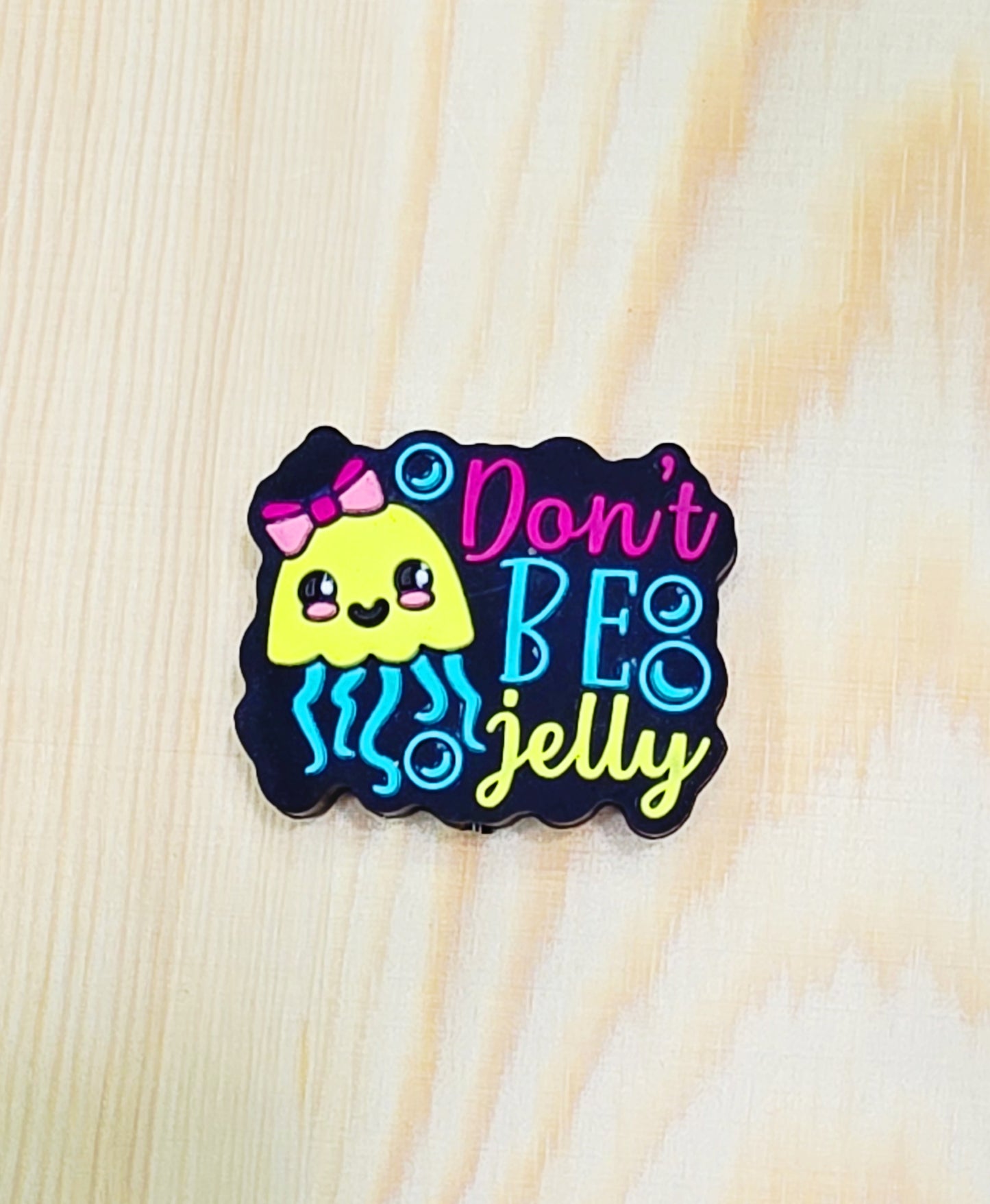 Don't be jelly silicone focal bead - jellyfish silicone focal bead - A160