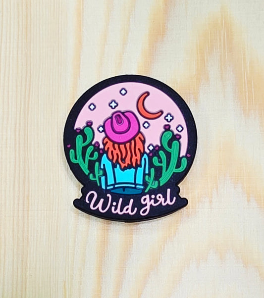 Wild girl silicone focal bead - cowgirl focal bead - A145