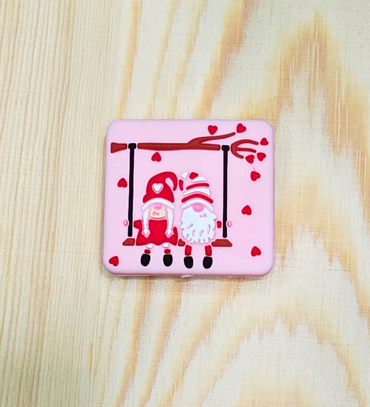 Love gnomes silicone focal bead - A159