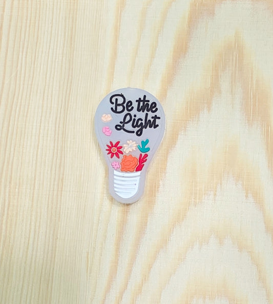 Be the light silicone focal bead - light bulb silicone focal bead - A157